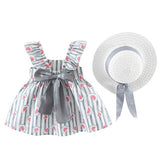 Sweet Toddler Baby Girls Floral Ruched Bow