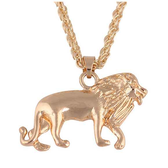 New Golden Lion Necklaces Gold Chain Choker Head