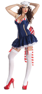 Pin Up Sailor Body Shaper Adult Costume Medium