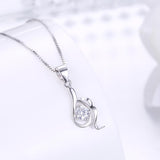 Sterling Silver Necklace with Swarovski Crystals
