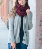 Ultra-Soft Red Blend Chunky Infinity Scarf