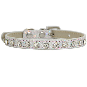 SUPREPET Shining Diamond Rhinestone Collar with Leather Strap for Pets