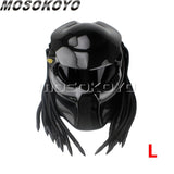 Predator Motorcycle Carbon Fiber Full Face Helmet Black High Quality Universal Iron Warrior Man Helmets DOT Safety Certification