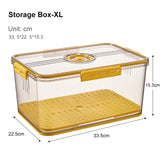1PCS Timekeeping Kitchen Fridge Organizer Storage Box Lid Refrigerator Thickened Food Pantry Storage Drawer Box Containers Tools