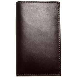 Mini Buffed Leather Billfold Wallet Brown