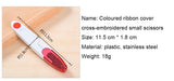 Fishing Scissors Random Color Small Scissors With Cap Transparent With Cover of Scissors Yarn Cross-Stitch Embroidery