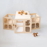 The Plyman Montessori Kids Cube Chair, Natural Wooden