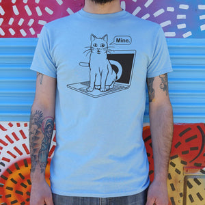 Cat Conquers Laptop T-Shirt (Mens)