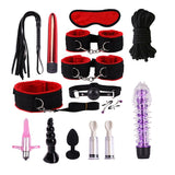 Handcuffs Nipple Clamps Bondage Whip BDSM Sexy Toys Erotic Flirting Feather Stick Adult Sex Toy for Woman Couples Anal Butt Game