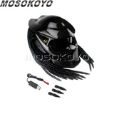 Predator Motorcycle Carbon Fiber Full Face Helmet Black High Quality Universal Iron Warrior Man Helmets DOT Safety Certification