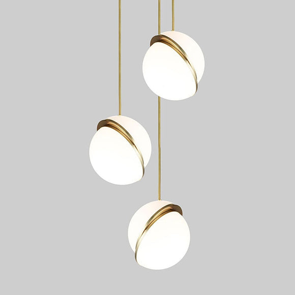 Modern Led Pendant Light Fixture Glass Lampshade Minimalist Hanging Lamps for Shop Restaurant