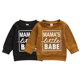 FOCUSNORM Autumn Infant Baby Boys Girls Sweatshirt Tops 0-3y Letter Printed Long Sleeve Pullover Causal Tops 2 Color