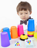 Stack Cup Game With Card Kids Educational Montessori Toys Intellectual Enlightenment Color Cognition Logic Training