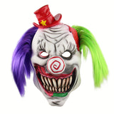 Red hat clown hood halloween mask