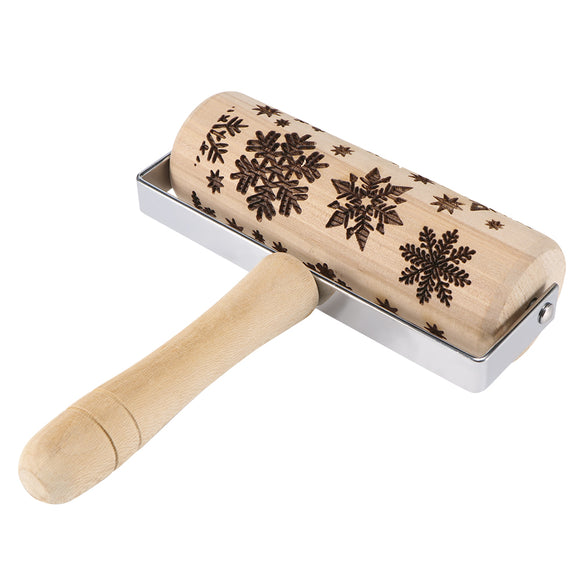 Christmas Wooden Rolling Pins Snowflake