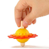 Kids Wooden Toys Flower Rotate Spinning Top Wooden Classic Toys for Chidren Kids Develop Intelligence Education Montessori Toys