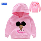 Girls Hoodie Kids Autumn Winter Cotton Children Hooded Black Princess Pullover Sweatshirt for Baby Clothing Toddler Fall Clothes