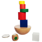 Montessori Wooden Balancing Geometric 3D Puzzle Toys for Children with Cloth Bag