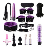 Handcuffs Nipple Clamps Bondage Whip BDSM Sexy Toys Erotic Flirting Feather Stick Adult Sex Toy for Woman Couples Anal Butt Game