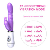 12 Speed Strong Rabbits Vibrator Clitoris Stimulator Double G-Spot Massager Sex Toys for Women Female Masturbator Sex Shop