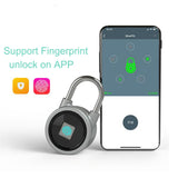 Finger Impression Smart Keyless Lock Water Resistant APP Button Password Unlock anti-fraud Padlock Door Lock