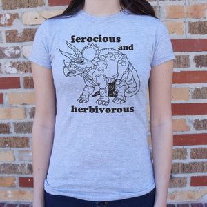 Ferocious And Herbivorous T-Shirt (Ladies)