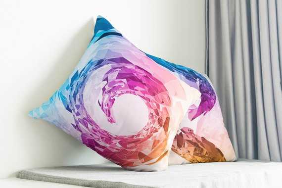 Geometric Purple Pillow Set Living Room Decor
