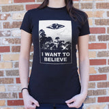 I Want To Believe T-Shirt (Ladies)