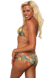 Women's Orange Authentic True Timber Bikini Set Swimwear Made in USA - shopwishi 