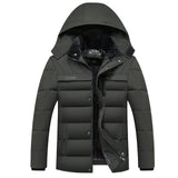 Hooded Winter Coat Men Thick Warm Mens Winter Jacket Father's Gift Parka