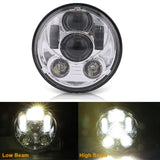 New style Chrome 5.75 Inch LED Headlight 5 3/4" led DRL 50W motorbike headlights for  Sportster 883 XL883 FXCW