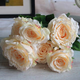 YO CHO Artificial Wedding Bouquet of Pink Roses for Bridesmaids