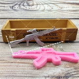 DIY Pistol AK Gun Shape Fondant Soap 3D Cake Silicone Mold Cupcake Jelly Candy Chocolate Decoration Baking Tool Moulds