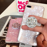Finger Ring Phone Holder Bling Air Bag Diamond SmartPhone Stander For iPhone Samsung Universal Expanding Stents Car Mount
