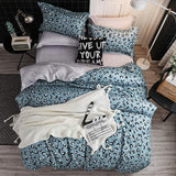Black heart Style Bedding Set bed linen Single Double Bed Christmas Gift Sheet Pillowcase Duvet Cover Sets  high Quality