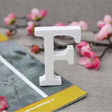 1pc White Wooden Letters English Alphabet Word Personalized Name Design Art Craft Free Standing Heart Shape Wedding Home Decor