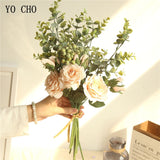 YO CHO Bride's Artificial Silk Wedding Bouquet