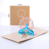 3D Pop up Birthday Cards Christening Baby Shower Invitations Laser Cut Thank You Gifts Cards Anniversary Christmas with Envelope