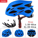 KINGBIKE Bicycle Cycling Helmets MTB Cycling Helmet Ultralight In-mold With Visor Titanium Breathable Road Mountain Bike Helmet