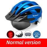 VICTGOAL Bike Helmet for Man Women MTB Road Bicycle Helmet LED USB Rechargeable Light Mountain Road Bike Visor Cycling Helmet