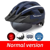 VICTGOAL Bike Helmet for Man Women MTB Road Bicycle Helmet LED USB Rechargeable Light Mountain Road Bike Visor Cycling Helmet