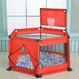 Baby Playpen Portable  Fencing For Children Folding Safety Fence Barriers For Ball Pool  Child Travel Basketball hoop