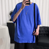 YASUGUOJI Plain Oversized T-Shirt for Men
