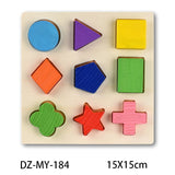 New 30cm Baby Toys Montessori Wooden Puzzle Hand Grab Board Educational Wood Puzzles for Kids Cartoon Animal Vehicle Child Gift