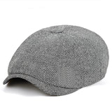 Men beret vintage Herringbone Gatsby Tweed peaky blinders hat Newsboy Beret Hat spring Flat Peaked Beret Hats