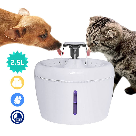 2.5L Automatic USB Pet's Water Fountain Drink Dispenser