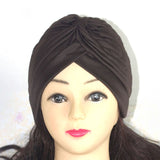 Women Shine Silver Gold Knot Twist Turban Headbands Cap Autumn Winter Warm Headwear Casual Streetwear Female Muslim Indian Hats