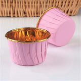10pcs Oilproof Golden Muffin Cupcake Liner Baking Paper Cup