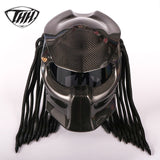Carbon Fiber Motorcycle Predator Helmet Full Face DOT certification High quality casco depredador clear colorful lens