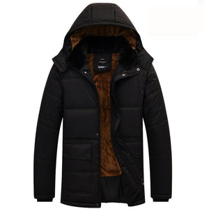 New Men Jacket Coats Thicken Warm Winter Windproof Jackets Casual Mens Down Parka Hooded Outwear Cotton-padded Jacket